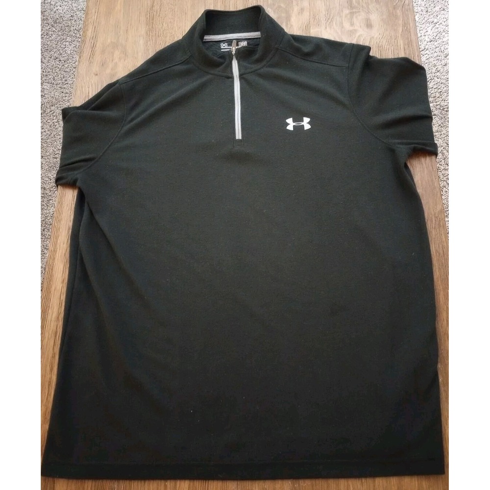 Under Armour Coldgear‎ Pullover Qtr Zip Black Performance Men's Size Large Loose